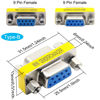Picture of DKARDU 6 PCS DB9 Male to Male/Female to Female, RS232 Gender Changer, 9 Pin Data Transfer Serial Port Adapter Connector