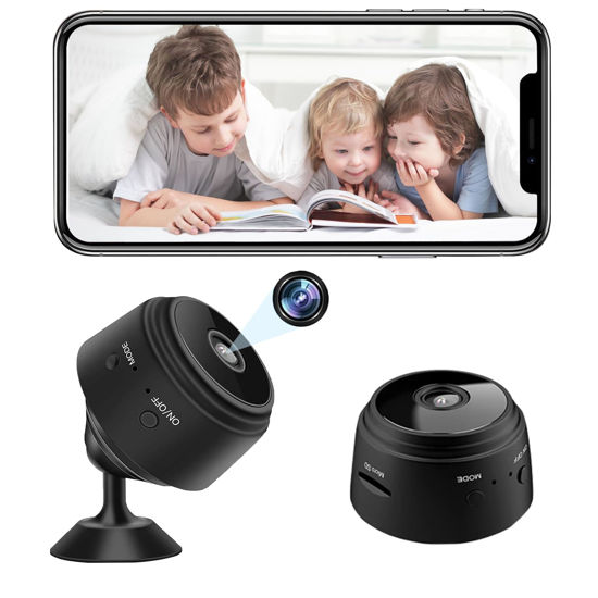 Picture of Hidden Camera Spy Camera, 1080P HD Mini Wireless WiFi Camera for Home Security, Night Vision APP Control Surveillance Camera for Room Nanny Cam, Baby, Pets Compatible with iOS, Android(Video Only)