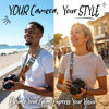 Picture of Camera Strap for All DSLR and Mirrorless camera Including Binoculars. Neck , Shoulder & Crossbody Camera Strap Stripes Woven Vintage Pattern Vegan Leather. Best Gift for Men & Women Photographers