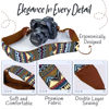 Picture of Camera Strap for All DSLR and Mirrorless camera Including Binoculars. Neck , Shoulder & Crossbody Camera Strap Stripes Woven Vintage Pattern Vegan Leather. Best Gift for Men & Women Photographers
