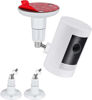 Picture of 2 Packs Adhesive Ring Camera Mount Stick Up Mount Holder Compatible with Outdoor Security Camera, 360° Degree Adjustable Security Mounting Bracket,Camera Not Included (White, 2 Packs)