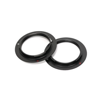 Picture of Ruimou 2pcs Aluminum Alloy PK-M42 Lens Mount Adapter (OD 60mm, ID 41.1mm) Compatible with pentax k-5 k-3 Camera (Black)