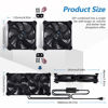 Picture of SCCCF Dual 120mm USB Speed Control Fan, 5V Portable Cooling Fan for Flat-Screen TV Receiver Router DVR PlayStation Xbox Computer Cabinet Cooler