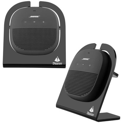 Picture of TXEsign Desktop Stand for Bose SoundLink Micro Portable Speaker, Acrylic Speaker Stand Holder Shop Display Stand Table Stand Holder Anti-Slip Base Stand (Black)