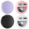 Picture of AirTag 4 Pack Hidden Case for Apple, Air Tag Holder Silicone GPS Tracker Case with Safety Invisible Pin AntiLost, for Children Elderly Clothes Shoe Backpack Luggage (Black White Pink Purple)
