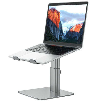 Picture of BESIGN LSX6N Laptop Stand, Ergonomic Adjustable Notebook Stand, Riser Holder Computer Stand Compatible with Air, Pro, Dell, HP, Lenovo More 10-15.6" Laptops, Gray