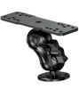 Picture of VAZESWIN Aluminum Alloy Fish Finder Mount with C Size 1.5'' Ball Rectangle Plate & Round Base, 3.5'' Short Arm Marine Electronic Mount Compatible with Garmin, Lowrance, Humminbird, Raymarine and More