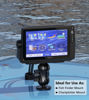 Picture of VAZESWIN Aluminum Alloy Fish Finder Mount with C Size 1.5'' Ball Rectangle Plate & Round Base, 3.5'' Short Arm Marine Electronic Mount Compatible with Garmin, Lowrance, Humminbird, Raymarine and More