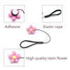 Picture of Flower Camera Lens Caps Keeper Protector Holder for Canon, Nikon, Sony DSLR and Mirrorless Camera Decoration (Blue)