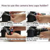 Picture of Flower Camera Lens Caps Keeper Protector Holder for Canon, Nikon, Sony DSLR and Mirrorless Camera Decoration (Blue)