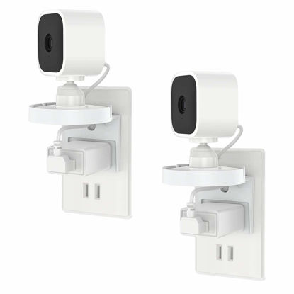 Picture of Koroao 2PACK Blink Mini Outlet Wall Mounts - AC Outlet Wall Plug Mount Stand Holder Bracket for Blink Mini Indoor Camera Without Messy Wires or Screws(Blink Mini is not Include)