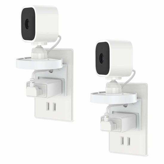 Picture of Koroao 2PACK Blink Mini Outlet Wall Mounts - AC Outlet Wall Plug Mount Stand Holder Bracket for Blink Mini Indoor Camera Without Messy Wires or Screws(Blink Mini is not Include)