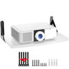 Picture of DAWASAPAT Projector Wall Mount Floating Shelf, White Mini Projector Shelf, Projector Stand, Projector Rack Holder, Router Shelf Modem Cable Box Shelf with Cable Ties