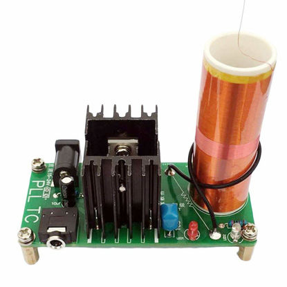 Picture of HiLetgo Tesla Coil Arc Experiment Plasma High Temperature High Pressure Plasma Magical Scientific Experiment Students Electronic DIY Production with Music Playback Input Voltage 15-24V 15W 2A