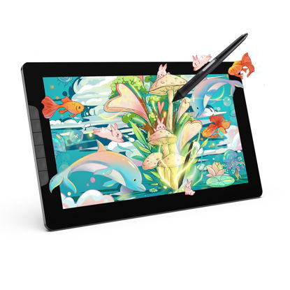 Picture of Drawing Tablet with Screen 13.3 Inch Graphics Tablet Anti-Glare Graphics Drawing Monitor 122% sRGB Full-Laminated Digital Drawing Tablet with Stylus Pen 8192 Pressure