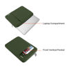 Picture of MOSISO Laptop Sleeve Bag Compatible with MacBook Air 15 inch M3 A3114 M2 A2941 2023 2024 / Pro 15 inch A1990 A1707, Surface Laptop 15, Dell XPS 15, Polyester Vertical Case with Pocket, Army Green