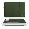 Picture of MOSISO Laptop Sleeve Bag Compatible with MacBook Air 15 inch M3 A3114 M2 A2941 2023 2024 / Pro 15 inch A1990 A1707, Surface Laptop 15, Dell XPS 15, Polyester Vertical Case with Pocket, Army Green