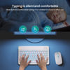 Picture of Bluetooth Keyboard and Mouse Combo for iPad - Rechargeable Wireless Keyboard & Mouse with 7-Color Backlit Compatible with iPad 9th/8th Gen, iPad Pro/Air/Mini, iPhone14/13/12 Pro, White