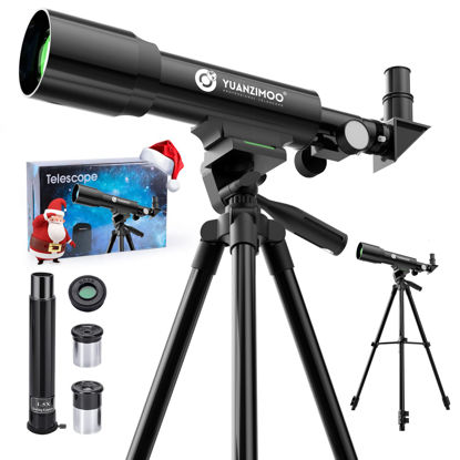 Picture of YUANZIMOO Telescope Kids Telescope 50mm Aperture 360mm AZ Astronomical Portable Telescope for Kids Adults Beginners with Tripod Black