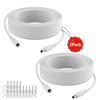 Picture of 12V DC Power Extension Cable 20 FT (2-Pack), 5.5 mm x 2.1 mm 5521 Male to Female Supply Adapter Cord, Compatible with CCTV Security Camera, IP Network, DVR Standalone, LED Strip, Router, 5V 9V 12V 24V