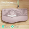 Picture of Nulea RT05 Wireless Ergonomic Keyboard, Split Keyboard with Wrist Rest, USB-C Charging, 7-Color Backlight, Natural Typing, Bluetooth and USB Connectivity, Compatible with Windows,Mac(Pink)