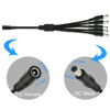 Picture of GINTOOYUN DC 5.5mm x 2.1mm Splitter Cable, 1 Female to 5 Male DC Splitter Adapter 12V DC Power Extension Cable for LED Strip Light, CCTV Security Camera 0.7m (1 to 5 Way)