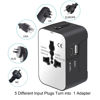 Picture of Travel Adapter, Worldwide All in One Universal Travel Adapter Wall Charger AC Power Plug Adapter with USB Type C Charging Ports for USA EU UK AUS, White