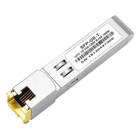 Picture of 10/100/1000 Base-T Gigabit SFP to RJ45 Copper Ethernet Modular Transceiver for Cisco,Meraki,Ubiquiti,D/TP Link,Supermicro,Netgear, 1.25G SFP-T CAT5E/CAT6 up to 100m