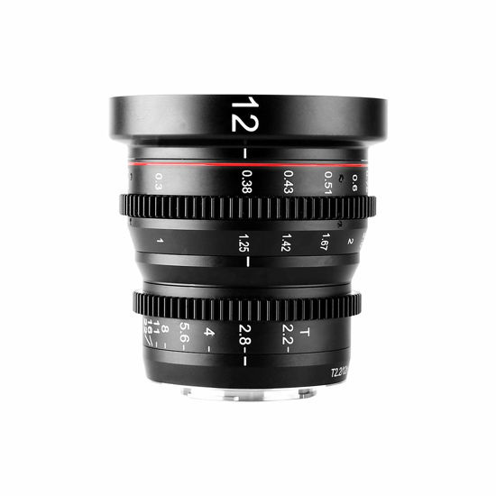 Picture of Meike 12mm T2.2 Manual Focus Wide Angle Fixed Prime Cinema Lens for M43 Micro Four Thirds MFT Mount Cameras and Cinema Camera BMPCC 4K