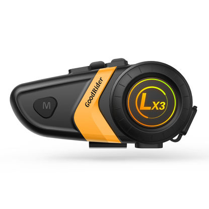 Picture of Good Rider Motorcycle Helmet Bluetooth Clear Sound Bluetooth CVC Noise Cancellation Stereo Helmet Bluetooth Headset 1200 Mah 120h Play Time Ip67 Waterproof Bluetooth Motorcycle Headset LX3