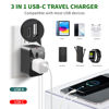 Picture of International Universal All in One Worldwide Travel Adapter Wall Charger AC Power Plug Adapter with USB C Charging Ports for USA EU UK AUS European Cell Phone Laptop