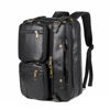 Picture of Men Vegan Leather Briefcase Backpack Hybrid 17 Inch Laptop Bag Case Business Messenger bag HB-22 (Black)