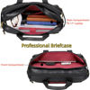 Picture of Men Vegan Leather Briefcase Backpack Hybrid 17 Inch Laptop Bag Case Business Messenger bag HB-22 (Black)