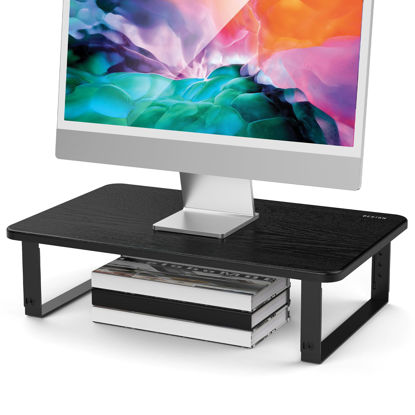 Picture of BESIGN MS01 Monitor Stand Riser, Height Adjustable Laptop Stand, Computer Monitor Stand for Monitor, Computer,Laptop,Printer (Black)