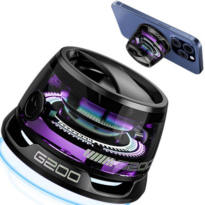 Picture of Magnetic Bluetooth Speaker,Small Bluetooth Speaker with Multi-RGB Color Light and Phone Holder for Metal Surface, Perfect Mini Speaker for Shower,Room,Bike,Car,Outdoor Gifts for Teens (1 Pack Black)