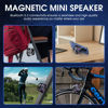 Picture of Magnetic Bluetooth Speaker,Small Bluetooth Speaker with Multi-RGB Color Light and Phone Holder for Metal Surface, Perfect Mini Speaker for Shower,Room,Bike,Car,Outdoor Gifts for Teens (1 Pack Black)