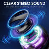 Picture of Magnetic Bluetooth Speaker,Small Bluetooth Speaker with Multi-RGB Color Light and Phone Holder for Metal Surface, Perfect Mini Speaker for Shower,Room,Bike,Car,Outdoor Gifts for Teens (1 Pack Black)