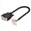 Picture of ANMBEST DB9 Male Solderless Breakout Connector with 5Ft 26AWG Replacement Cable, Plastic Shell RS232 D-SUB Serial to 9-Pin Port Terminal Male Adapter Connector Breakout Board