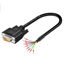 Picture of ANMBEST DB9 Male Solderless Breakout Connector with 5Ft 26AWG Replacement Cable, Plastic Shell RS232 D-SUB Serial to 9-Pin Port Terminal Male Adapter Connector Breakout Board