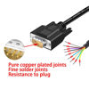 Picture of ANMBEST DB9 Male Solderless Breakout Connector with 5Ft 26AWG Replacement Cable, Plastic Shell RS232 D-SUB Serial to 9-Pin Port Terminal Male Adapter Connector Breakout Board