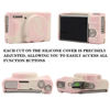 Picture of AEXUTDA Case for Canon PowerShot SX740 HS Camera Protective Cover Canon SX740 HS Camera Soft Silicone Bag with Detachable Lens Cover Lightweight Skin friendly，Mist Pink