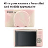 Picture of AEXUTDA Case for Canon PowerShot SX740 HS Camera Protective Cover Canon SX740 HS Camera Soft Silicone Bag with Detachable Lens Cover Lightweight Skin friendly，Mist Pink