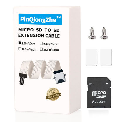 Picture of Micro SD to SD Card Extension Cable Adapter Compatible with Ender 3 Pro/Ender 3/Ender 3 V2/Ender 5 Plus/Ender 5 Pro/CR-10S Pro SD Card Memory Card Flexible Extender(3.9inch/10cm)