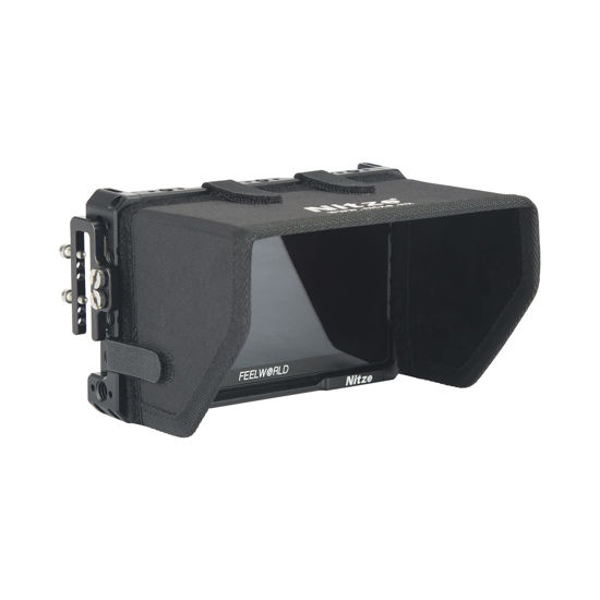 Picture of Nitze LUT5 Cage for Feelworld LUT5 5.5" with HDMI Cable Clamp and Sunhood - JT-F02B