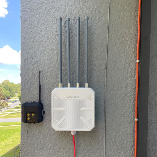Picture of WAVLINK 2025 AX1800 WiFi 6 Wireless Outdoor Extender, Long Range Outdoor WiFi with Dual Band with POE, Supports Mesh Extender/AP/Repeater/IP67 Waterproof for Farm,Courtyard,RV,Campsite