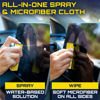 Picture of Clean Car USA Screen Cleaner Spray And Wipe - 2-in-1 Spray and Microfiber Cloth Touch Screen Cleaner - For Car Display, Cell Phone, Laptop, IPad, IPhone, Macbook, Computer, Mist Cleaner (Yellow)