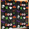 Picture of Halloween Party Decorations Scary Black Halloween Photo Backdrop Streamers, 2 Pack 3.3 x 6.6 FT Halloween Decor Foil Fringe Curtains Halloween Backdrops for Parties Birthday Window Door Indoor Outdoor