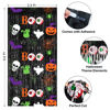 Picture of Halloween Party Decorations Scary Black Halloween Photo Backdrop Streamers, 2 Pack 3.3 x 6.6 FT Halloween Decor Foil Fringe Curtains Halloween Backdrops for Parties Birthday Window Door Indoor Outdoor