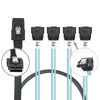 Picture of WLGQ Array Disk Cable Mini SAS 36Pin (SFF-8087) to 4 SATA 7Pin Cable, Mini SAS Host/Controller to 4 SATA90° Elbow Target/Backplane, 1M(3.3FT)
