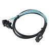 Picture of WLGQ Array Disk Cable Mini SAS 36Pin (SFF-8087) to 4 SATA 7Pin Cable, Mini SAS Host/Controller to 4 SATA90° Elbow Target/Backplane, 1M(3.3FT)